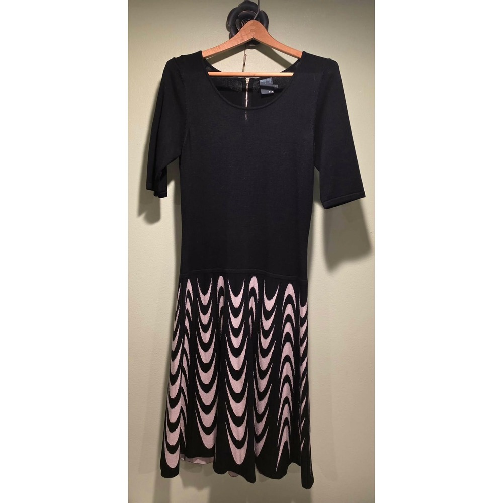 *Rescue Animal Fundraiser*Gabby Skye Wavy Chevron Knit Fit Flare Sweater Dress M